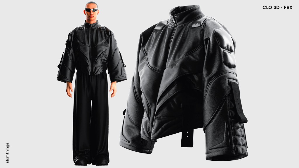 Streetwear Boxy Leather Jacket #054 - Clo 3D / Marvelous Designer + FBX / DIGITAL FASHION / HYPEBEAST / FUTURE FASHION - PERSONAL