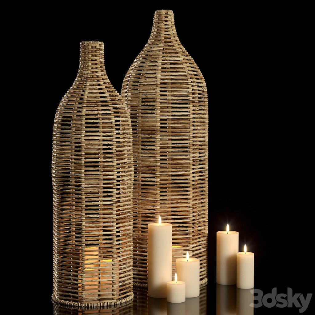 Wicker vases