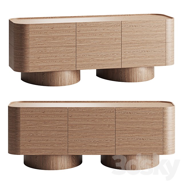 Prayssac Light Oak Wood Sideboard