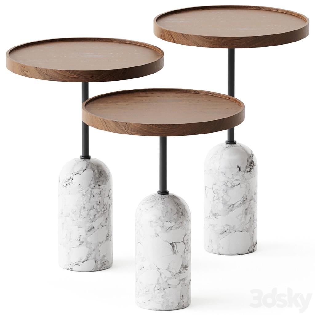 Round Side Tables Ekero by Porada