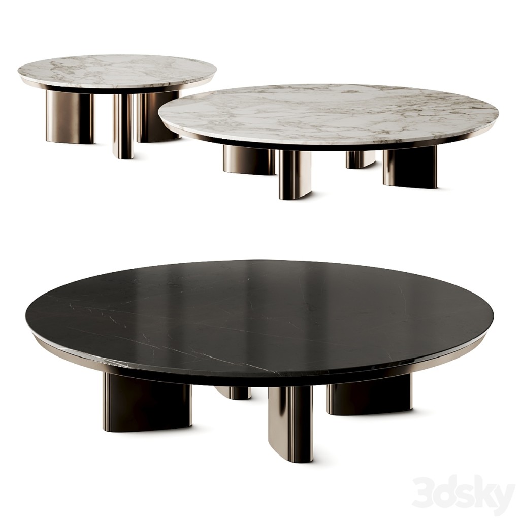 Poliform Adrien Marble Round Coffee Table