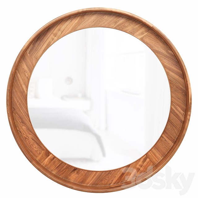 Round Mirror with Shelves