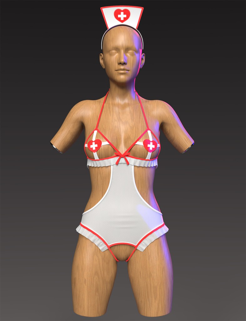 dForce GN Nurse Bodysuit for Genesis 9, 8.1, and 8 Female