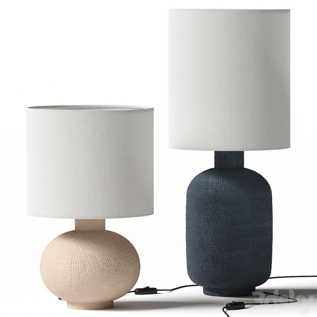 West Elm Combed Ceramic Table Lamps