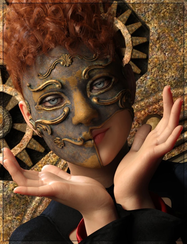 CyberSteampunk Accessories - The Mask for Genesis 8 Female