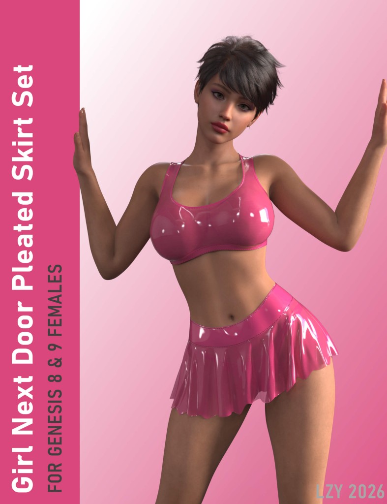 LZY dforce Pleated Mini Skirt Set for G8F and G9
