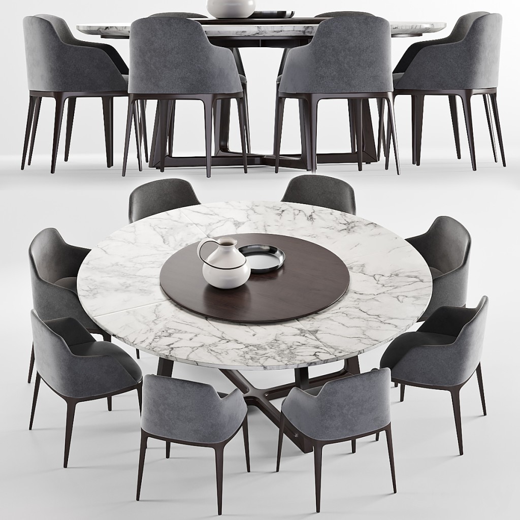 Poliform Grace chair & Concorde Round table