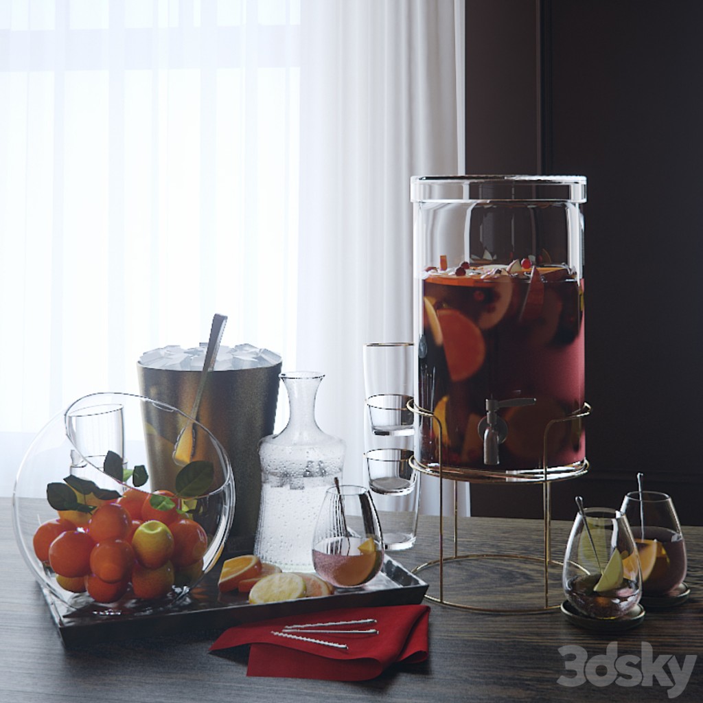 Glass drink dispenser by Crate and Barrel