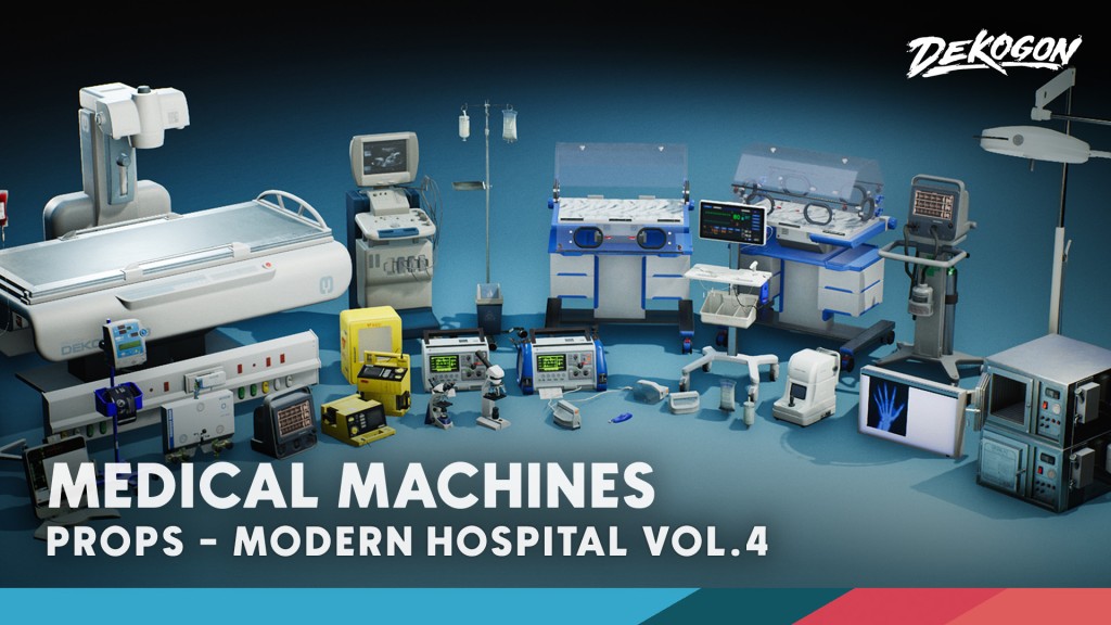 [UE] Modern Hospital Props VOL4 - Medical Machines