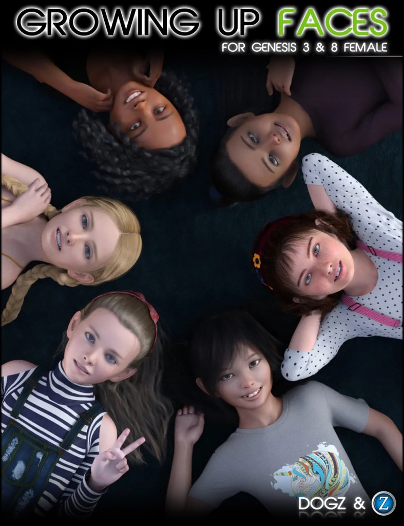 Growing Up Faces for Genesis 3 & 8 Female(s)