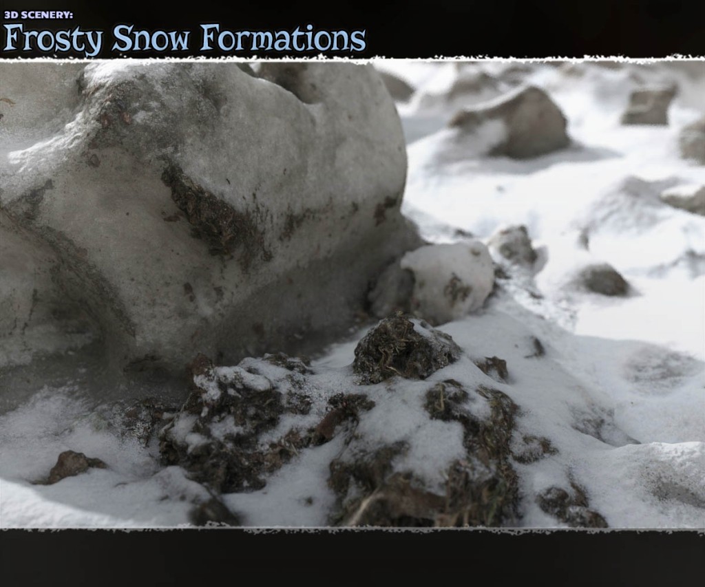 3D Scenery: Frozen Snow Formations