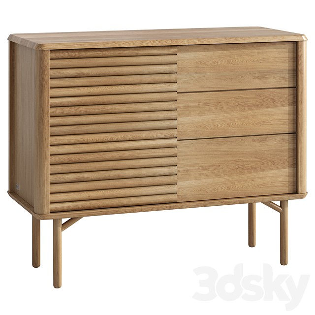 Chest of drawers Lenon 3 drawers 1 door