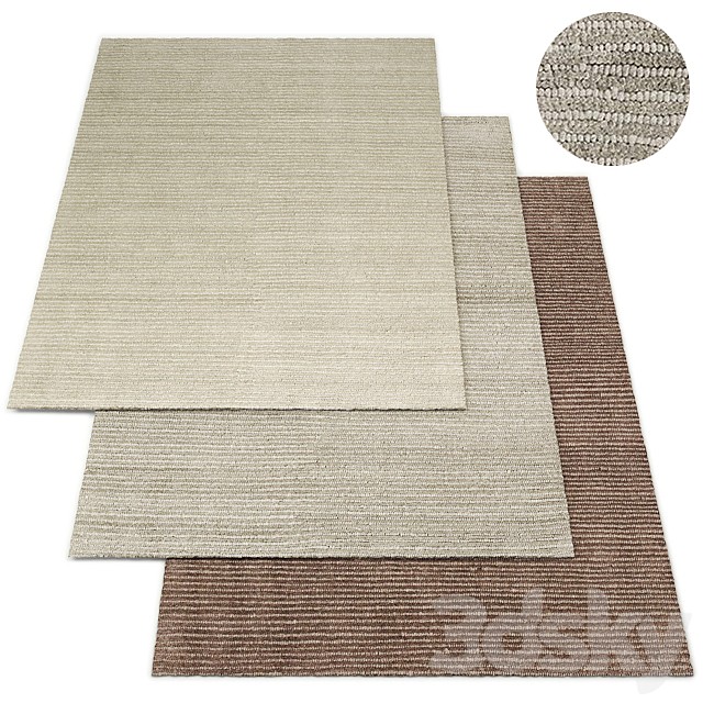 Textura Stripe Wool Rug RH Collection