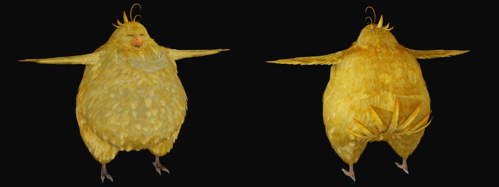 FF7R Fat Chocobo Premium for Blender 3
