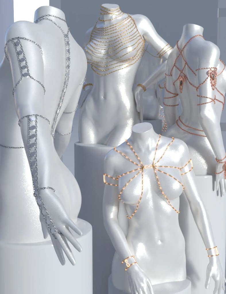 Body Chains 3 for Genesis 3 and 8.1 Females