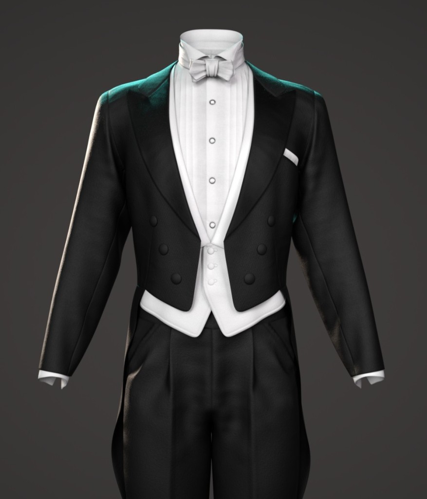 dForce Gothic Tailcoat Costume for G8M, G8F, and G9