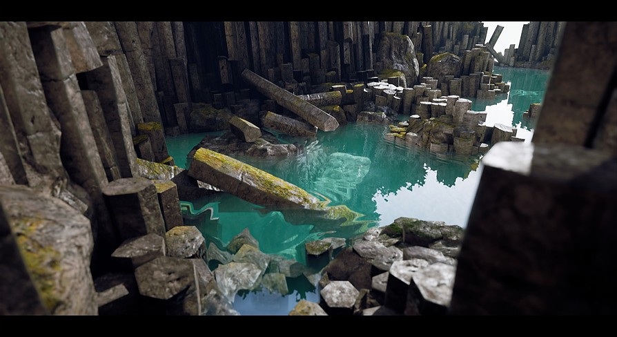 [UE5] Basalt Columns and Rocks 21 Types - AssetKit PBR