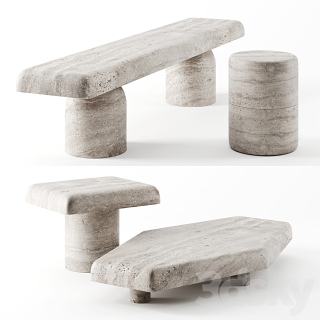 Primitif Collection Tables by Francesco Balzano & Valeriane Lazard