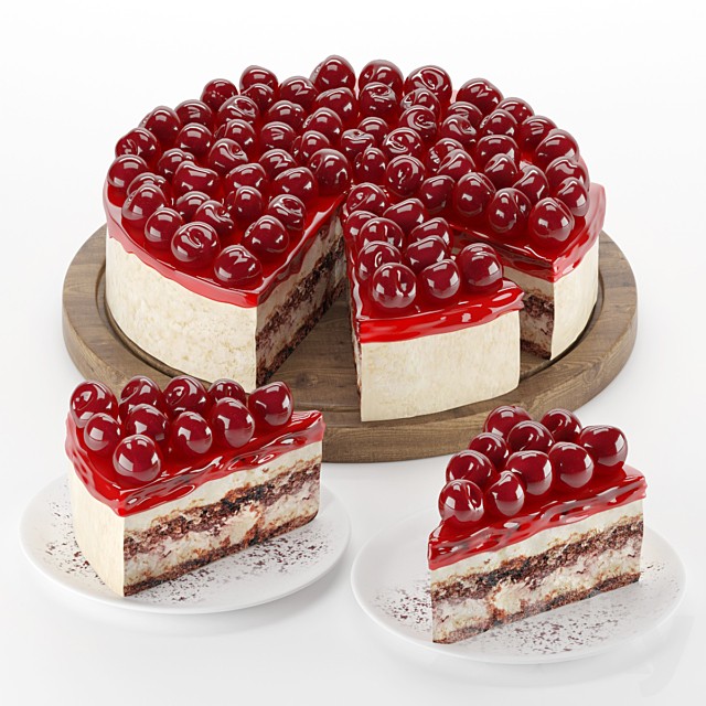 Cake with cherry