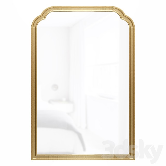 Ancalin Wood Accent Wall Mirror for Bathroom Bedroom Decorative Mirror