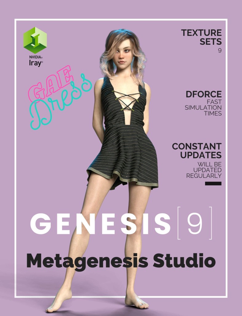 dForce GAE Dress for Genesis 8 and 9
