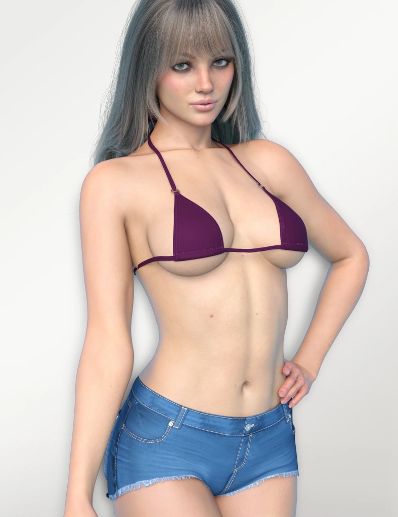 X-Fashion Sunset Denim Outfit for Genesis 9 and 8 Female