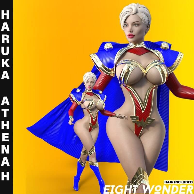 Haruka Athna (AKA Eight Wonder) G8F G8.1F + Hair