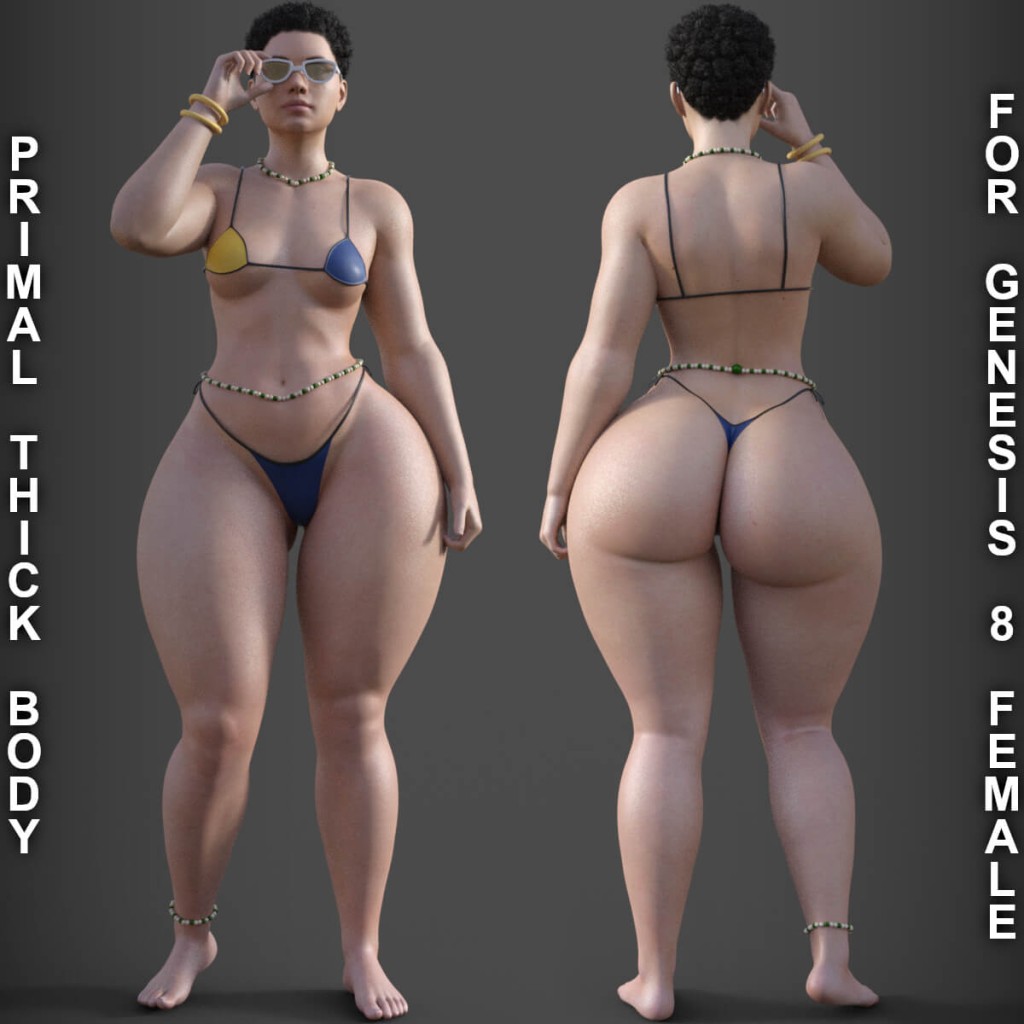 Primal Thick Body Morph for Genesis 8 Female