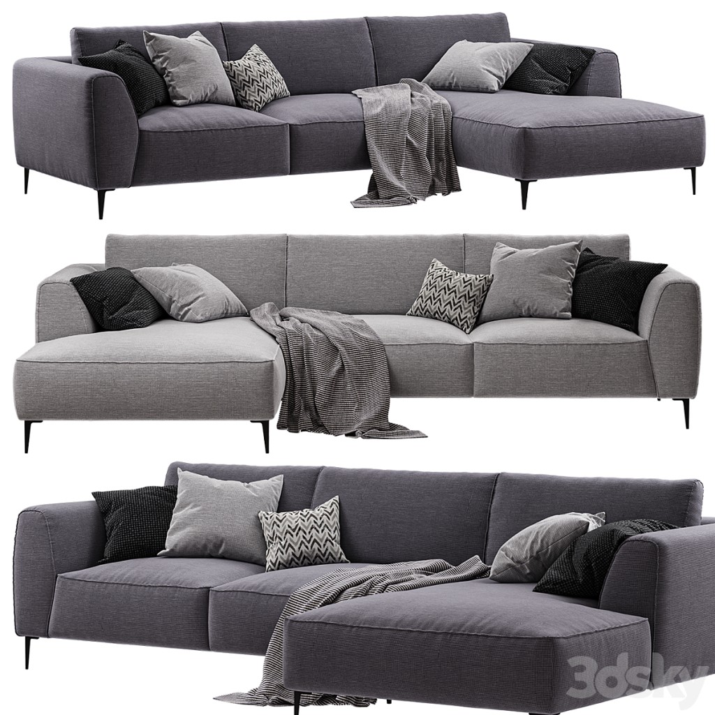Chateau dAx - Dudy (Corner fabric sofa)