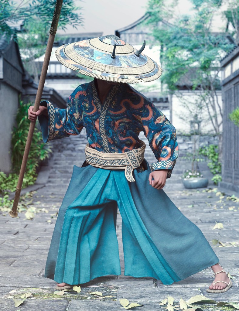 dForce Outfit Ronin Samurai for Genesis 9 Texture Add-On