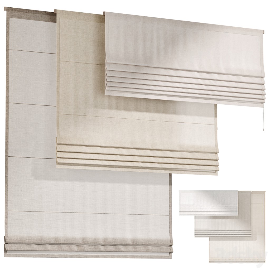 Roman blinds set