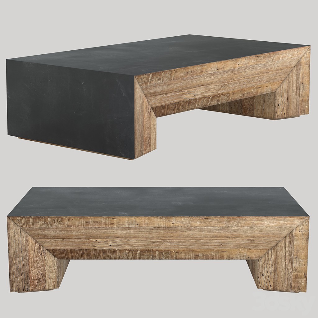 BOLINAS METAL & PEROBA COFFEE TABLE