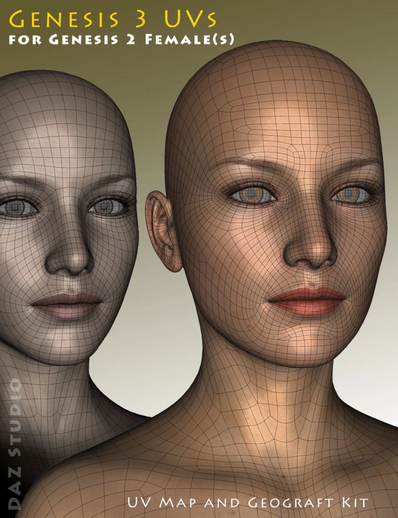 Genesis 3 UVs for Genesis 2 Females