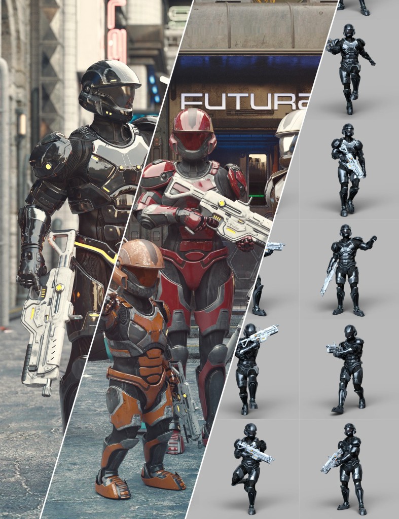 High Tech Cyborg Style Outfit Bundle for Genesis 9
