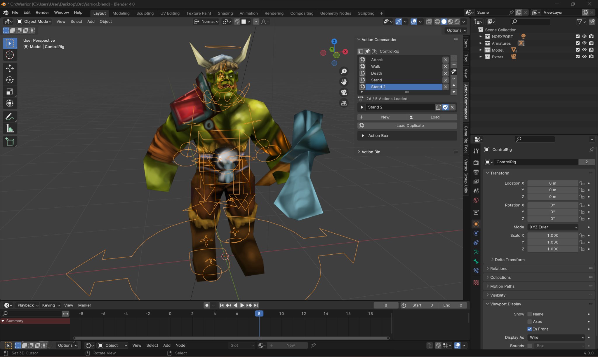 Action Commander - Game Animation Tool