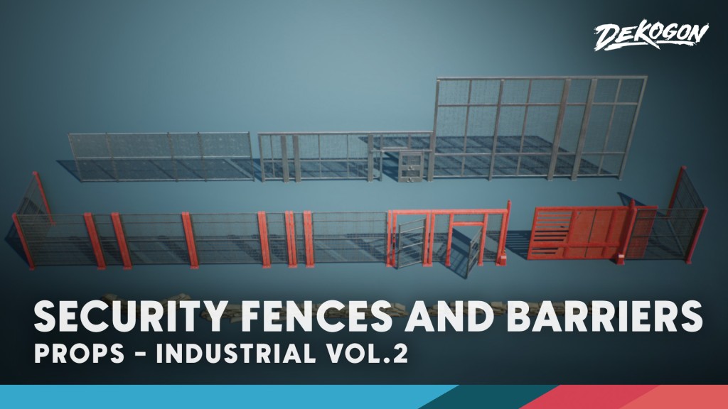 [UE4.26] Industrial Vol.2 - Security Fences and Barriers