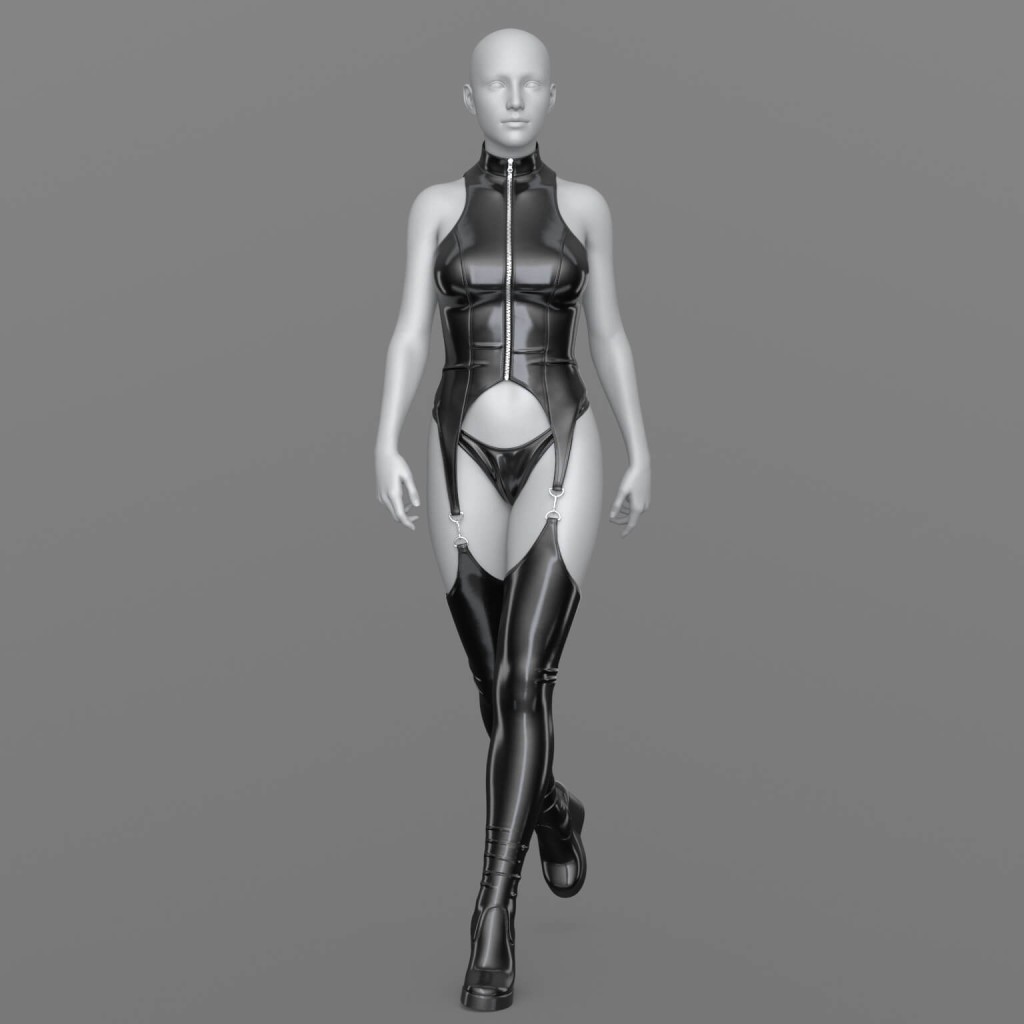 Bodysuit and High Boots