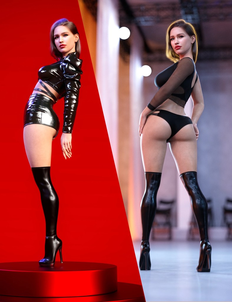 Z Petite Model Shape and Pose Mega Set for Genesis 9 and 8 Female