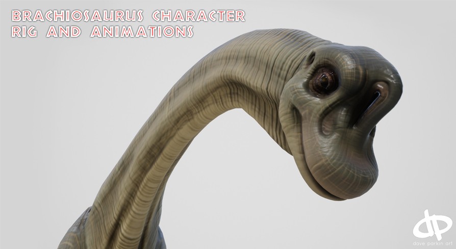 [UE4.20] Brachiosaurus Dinosaur Character Rig and Animations