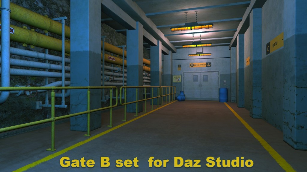 Gate B set for Daz Studio