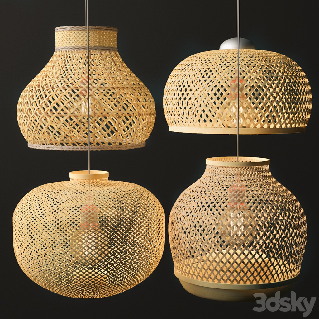 Rattan Lighting Set 8