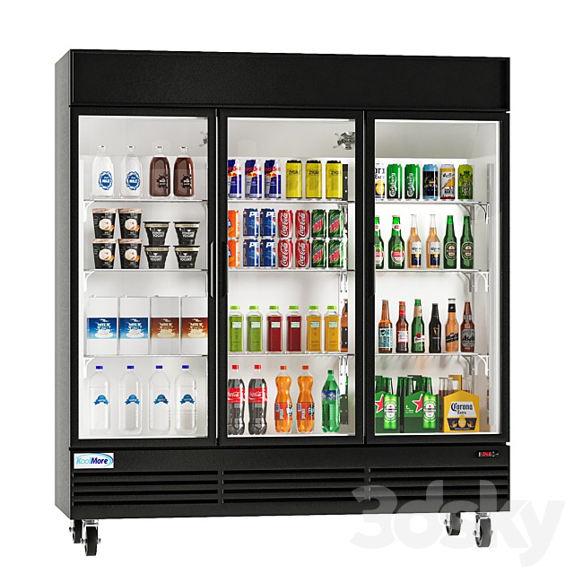 Store Refrigerator + (Bottles, Cans, Pets)