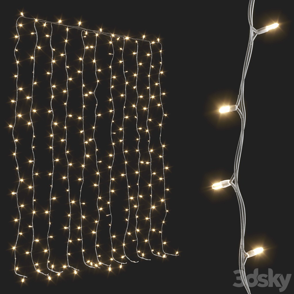 Garland on the window