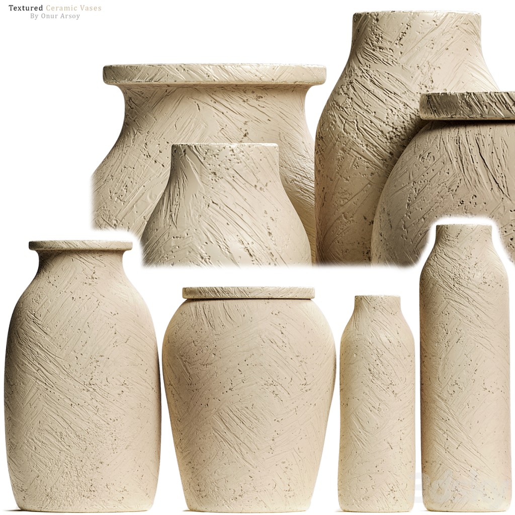 Zara Home - Textured Ceramic Vase Set