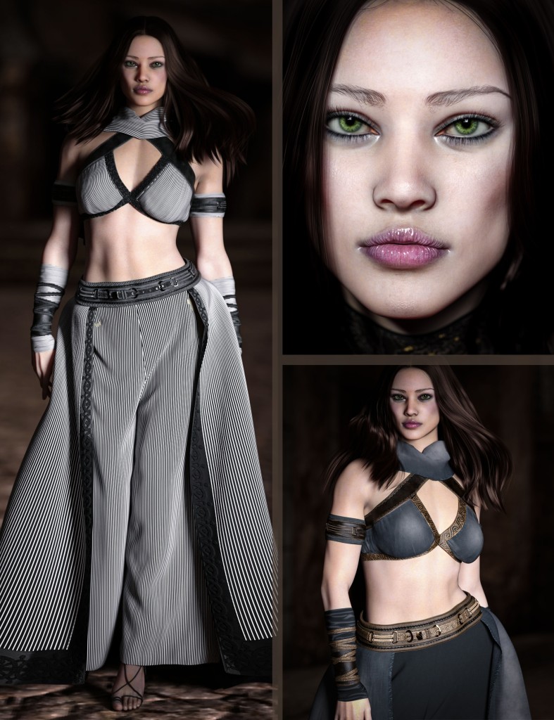 CB Giselle HD Character, dForce Clothing Set and Texture Expansion Bundle