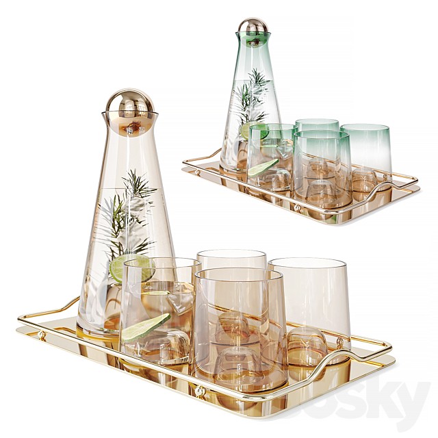 Glass Decanter Set 1