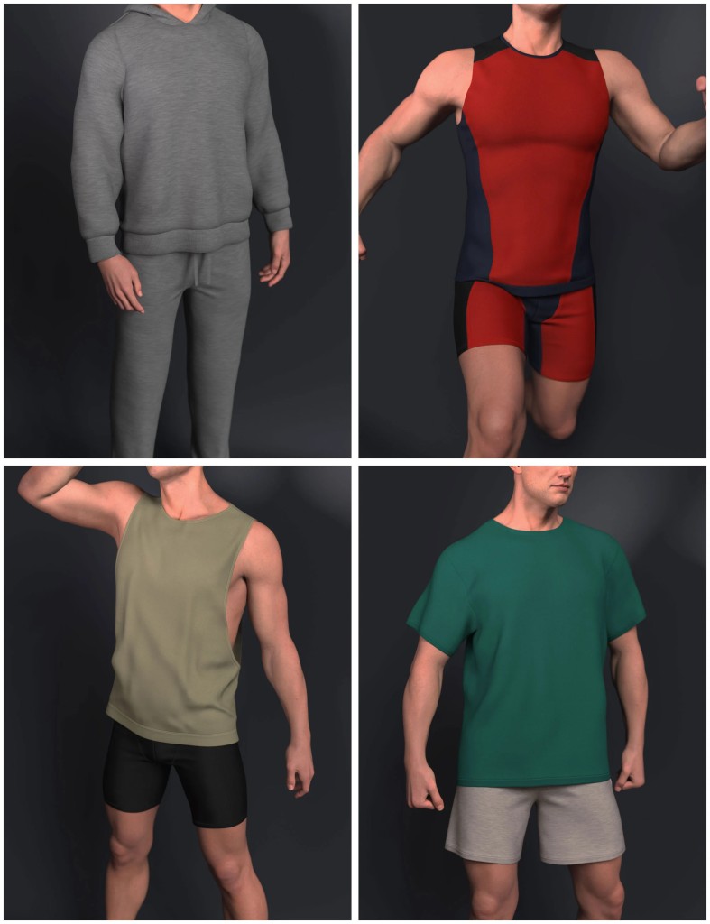 8-in-1 Masculine Gym Wear Wardrobe for Genesis 9