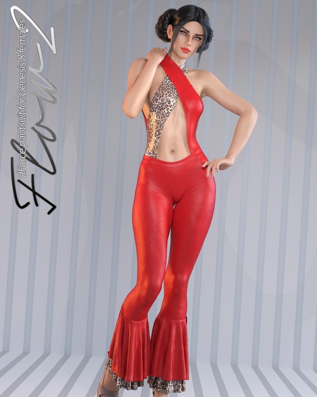Flow II dForce pantsuit for Genesis 8 Female