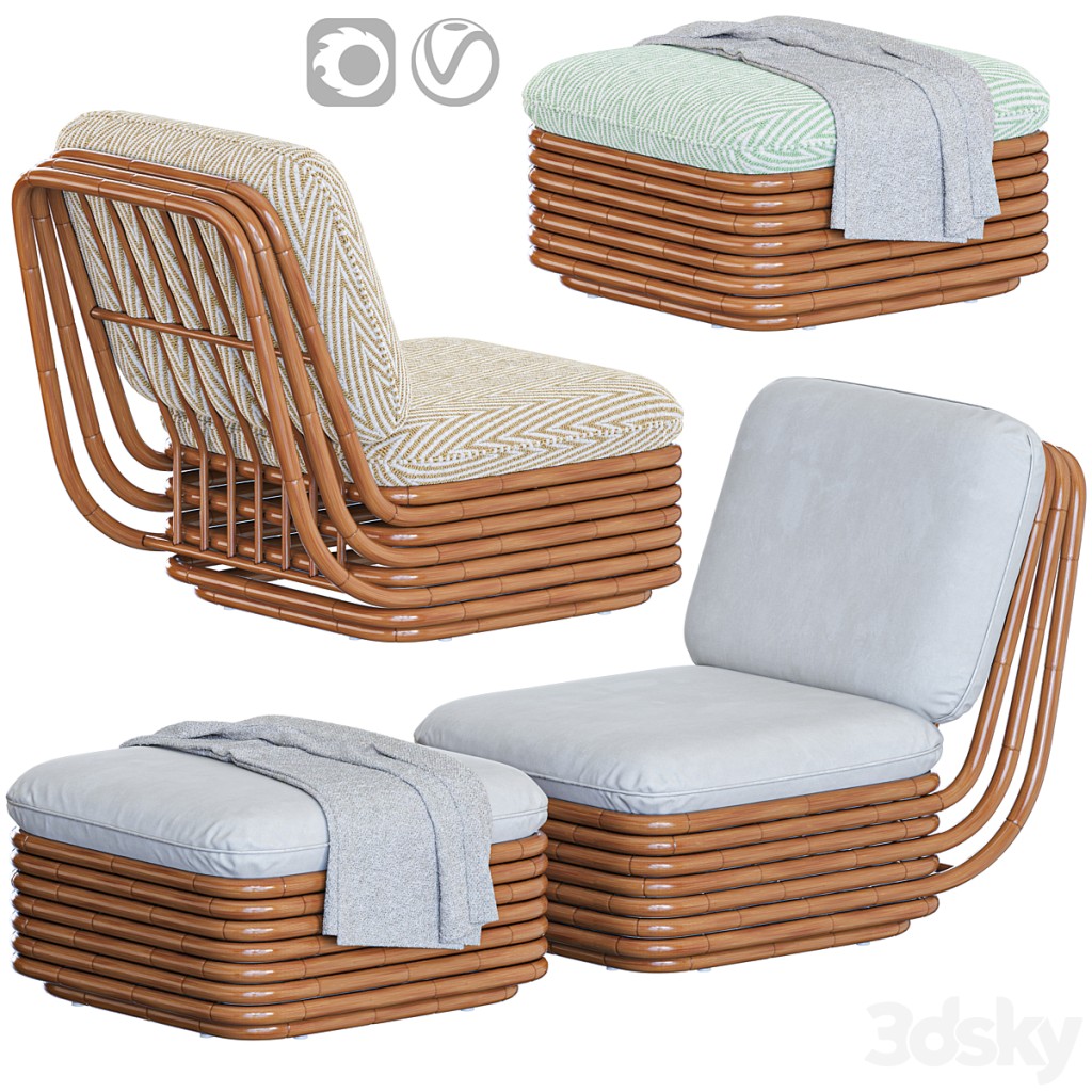 Bohemian 72 Chair and Ottoman