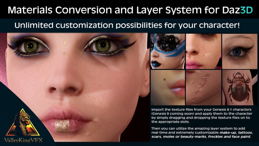 Materials Conversion and Layer System for Daz3D Imports